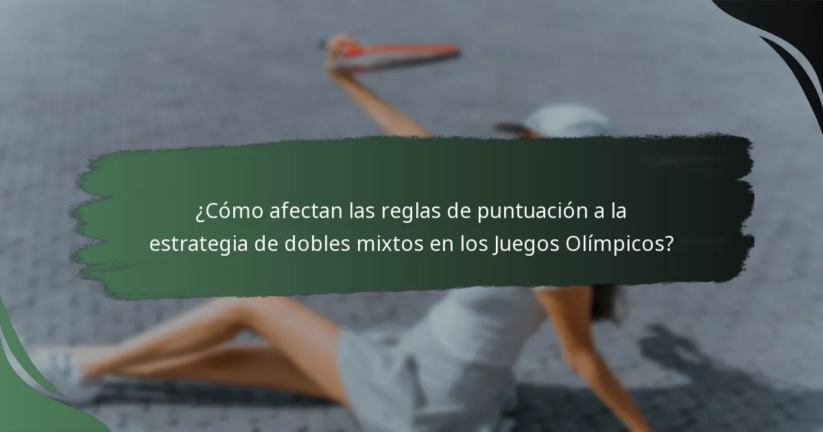 ¿Cuáles son las regulaciones de género en el tenis de dobles mixtos olímpico?