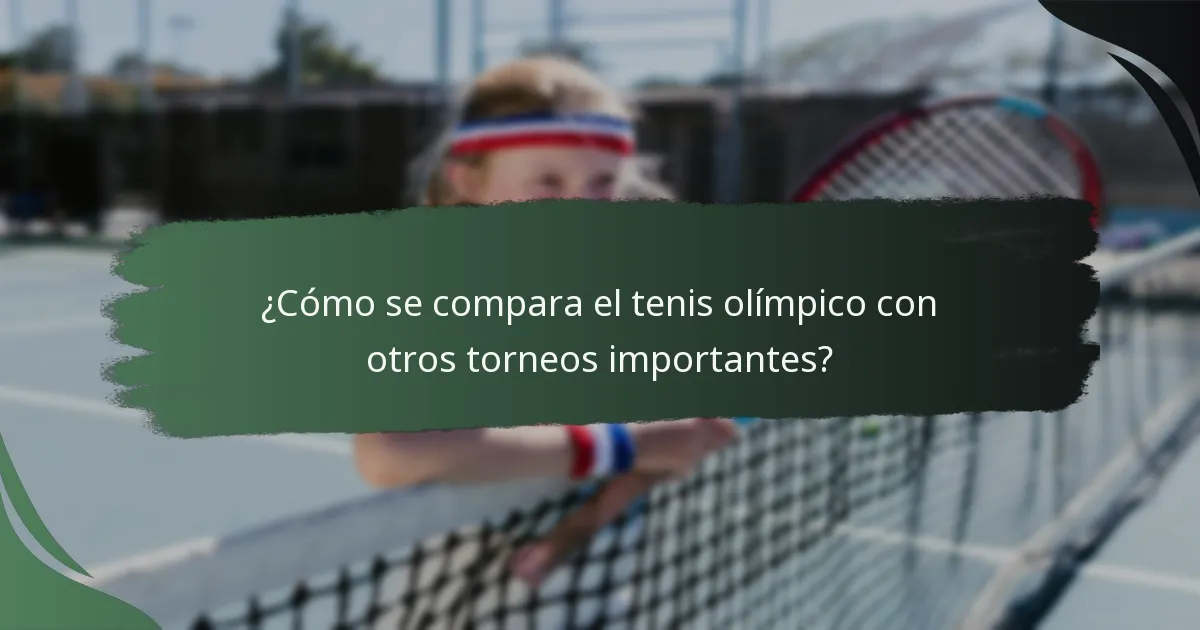 ¿Cuáles son las especificaciones de los lugares para el tenis olímpico?