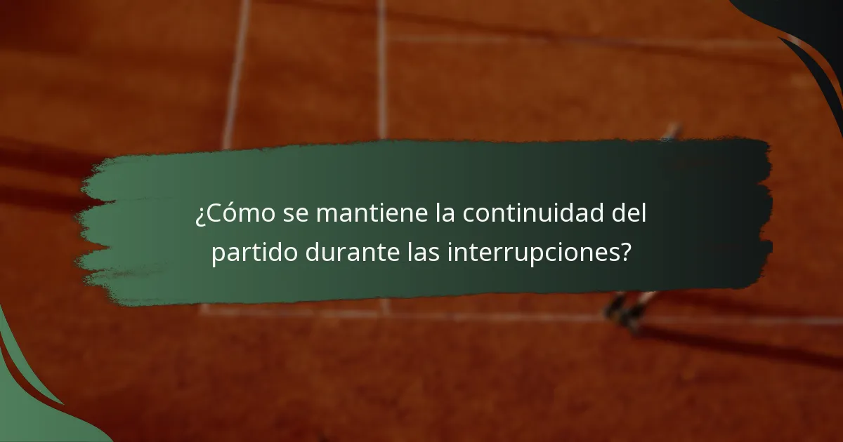 ¿Cómo se ven afectados los partidos por las interrupciones por lluvia en el tenis olímpico?