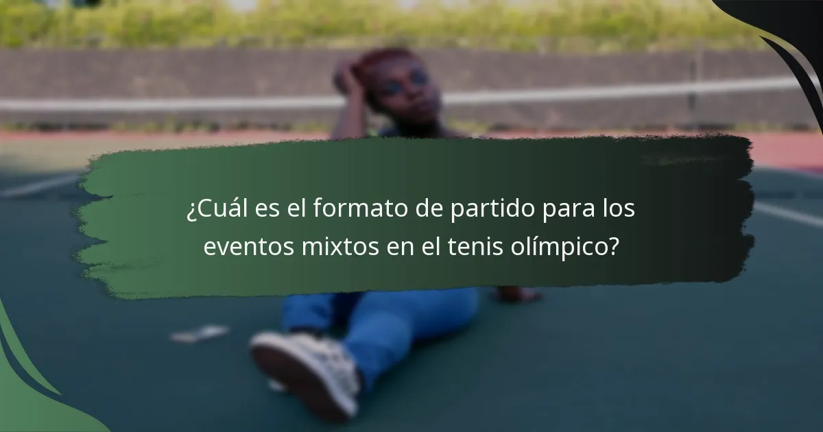 ¿Cuáles son las reglas de competición para los eventos de tenis mixto?