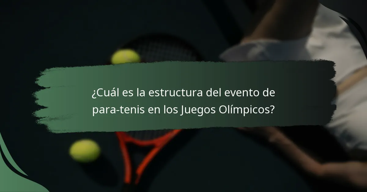 ¿Cuáles son las regulaciones únicas para los eventos de para-tenis?