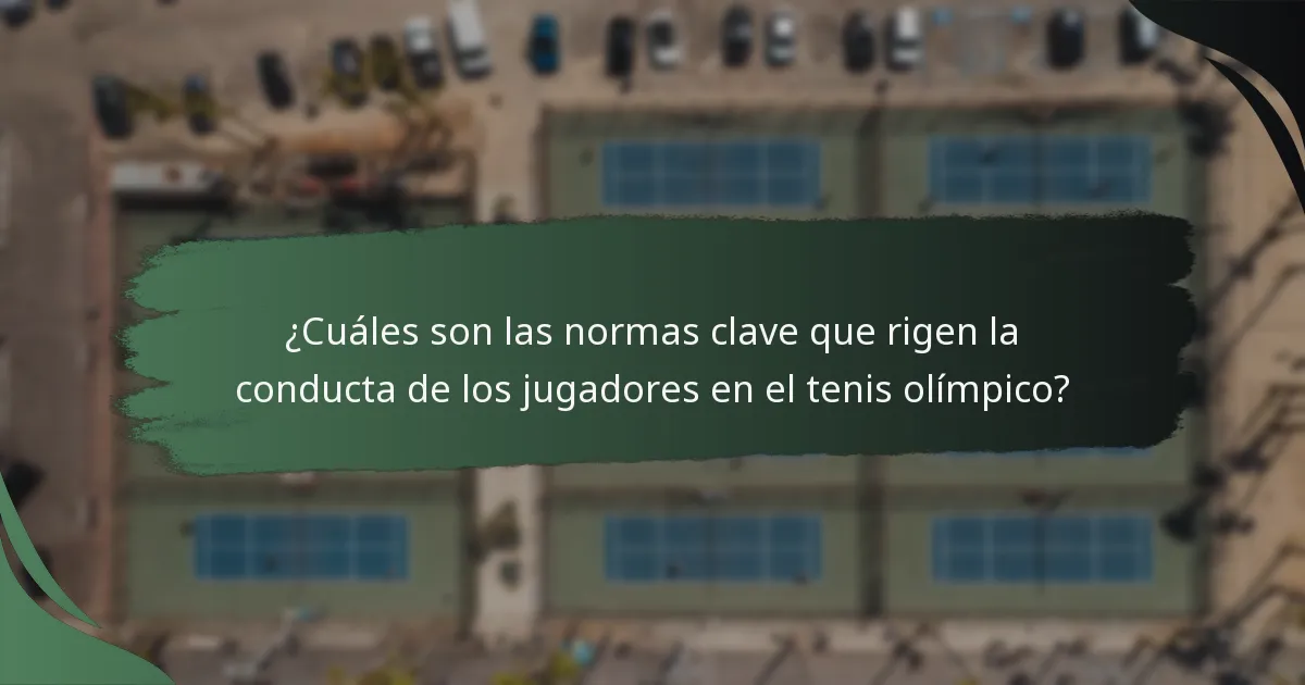¿Qué sanciones se imponen por comportamiento antideportivo en el tenis olímpico?