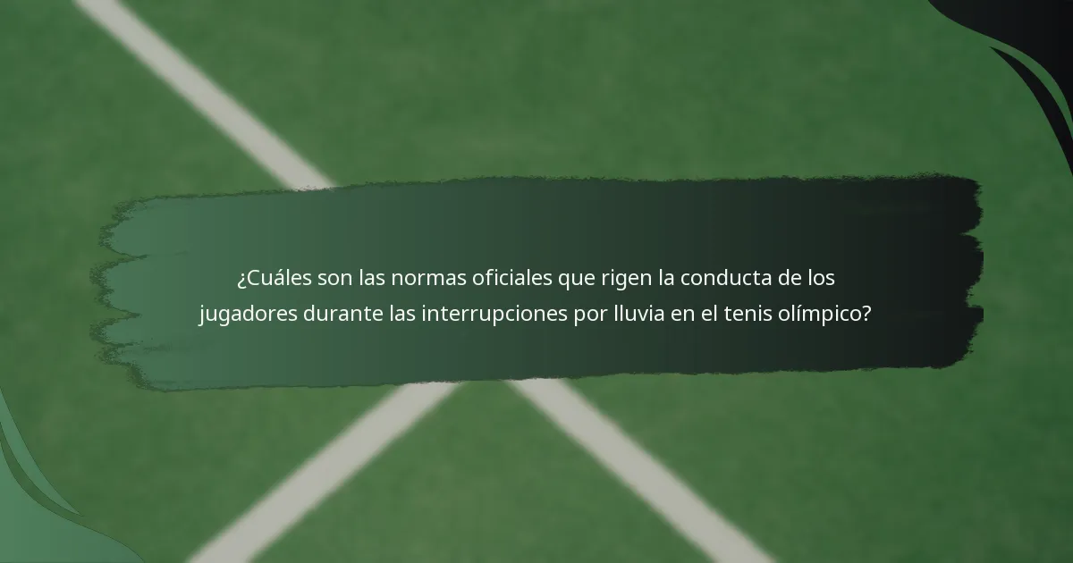 ¿Cómo se compara la conducta de los jugadores durante las interrupciones por lluvia en otros torneos?