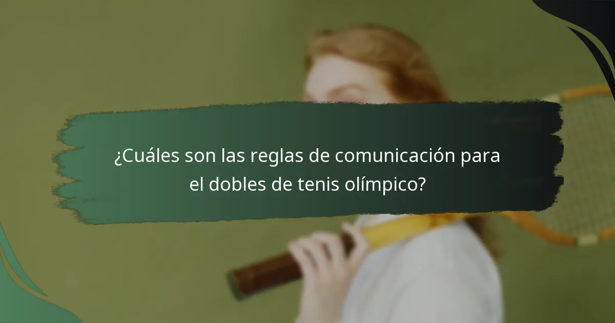 ¿Cuáles son los desafíos de la puntuación en el dobles de tenis olímpico?