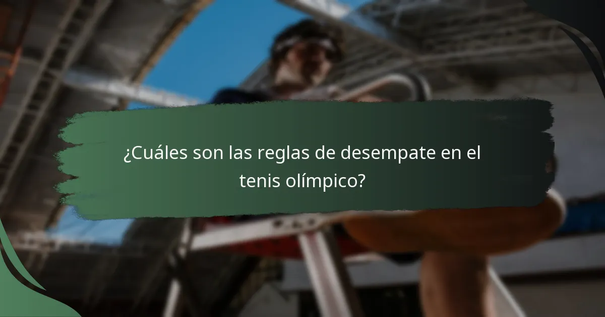 ¿Cuáles son los formatos de partidos utilizados en el tenis olímpico?