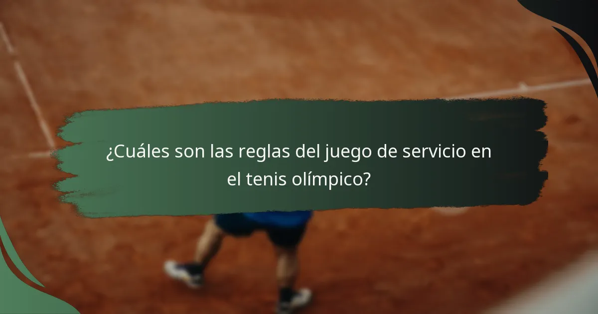 ¿Cuáles son las principales diferencias entre la puntuación del tenis olímpico y la puntuación del tenis estándar?