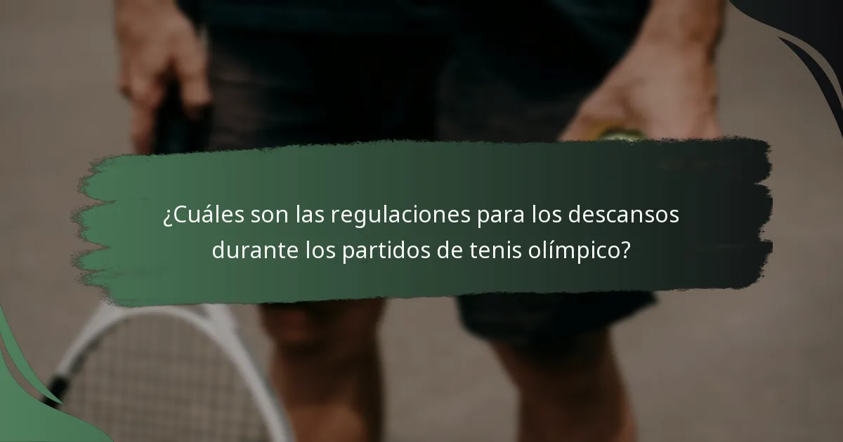 ¿Cómo difieren las reglas del tenis olímpico de otras competiciones?