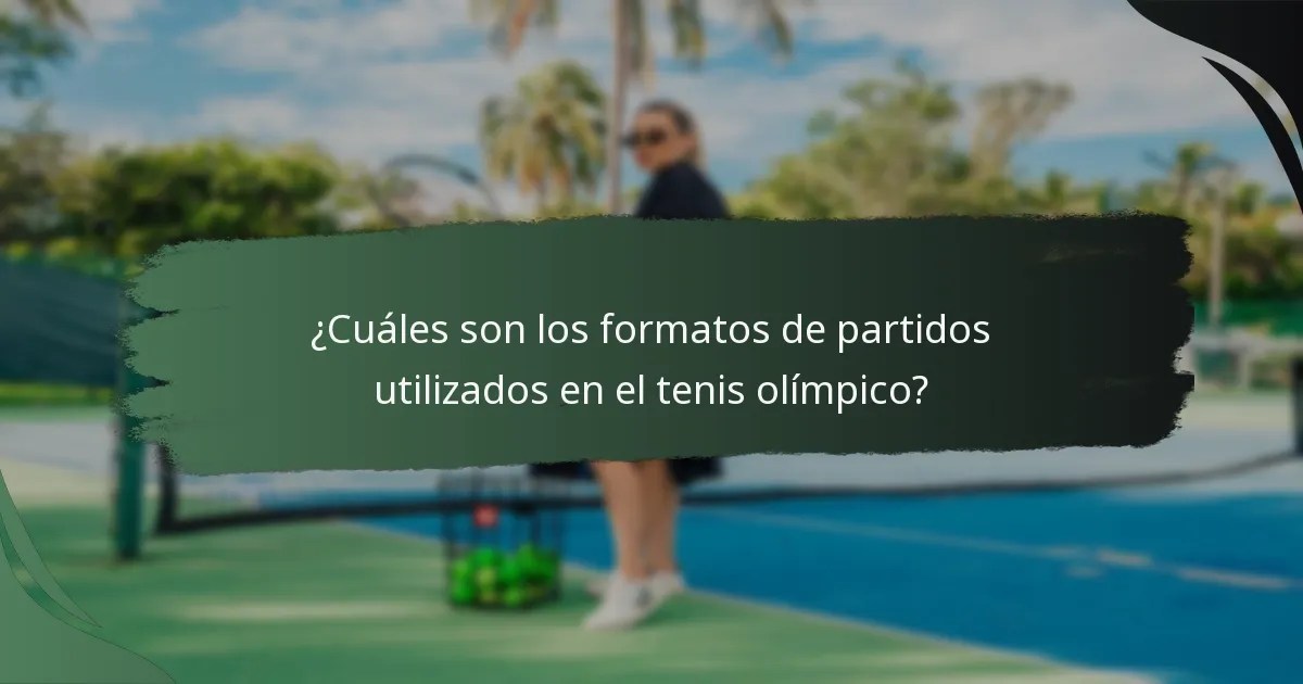 ¿Qué factores influyen en las reglas de puntuación en el tenis olímpico?